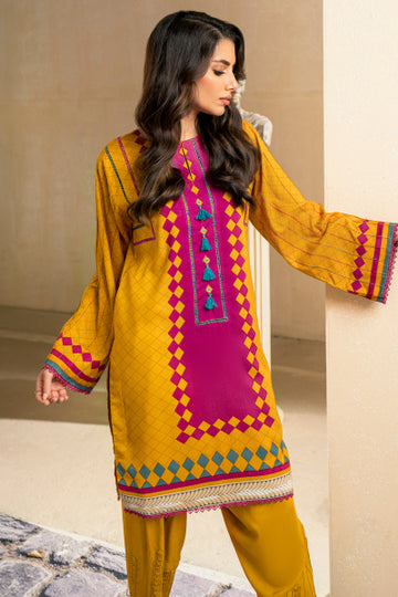 Alkaram FW-40.1-22-Yellow Winter Collection 2022 Online Shopping